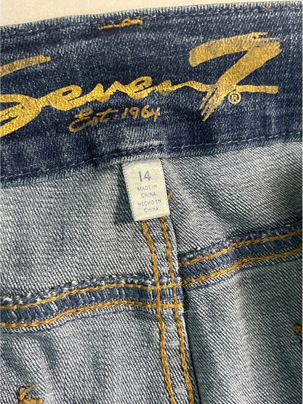Women’s Size 14 Seven7 High Rise Cuffed Skinny Jeans - Picture 4 of 6